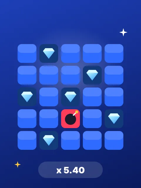 Mines game in the Mirana Club app